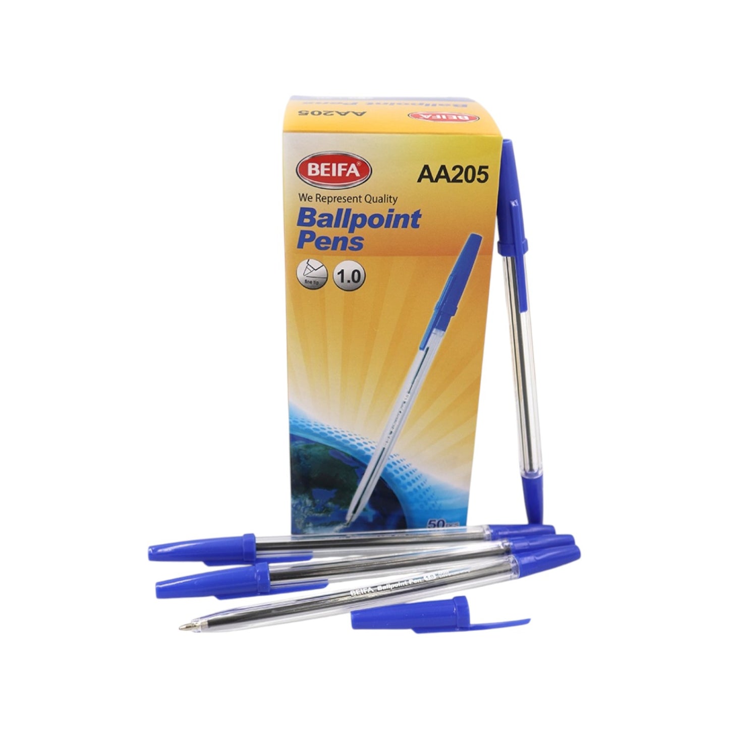 Blue Ballpoint Pen 1.0 mm – Beifa Model AA205-02BE