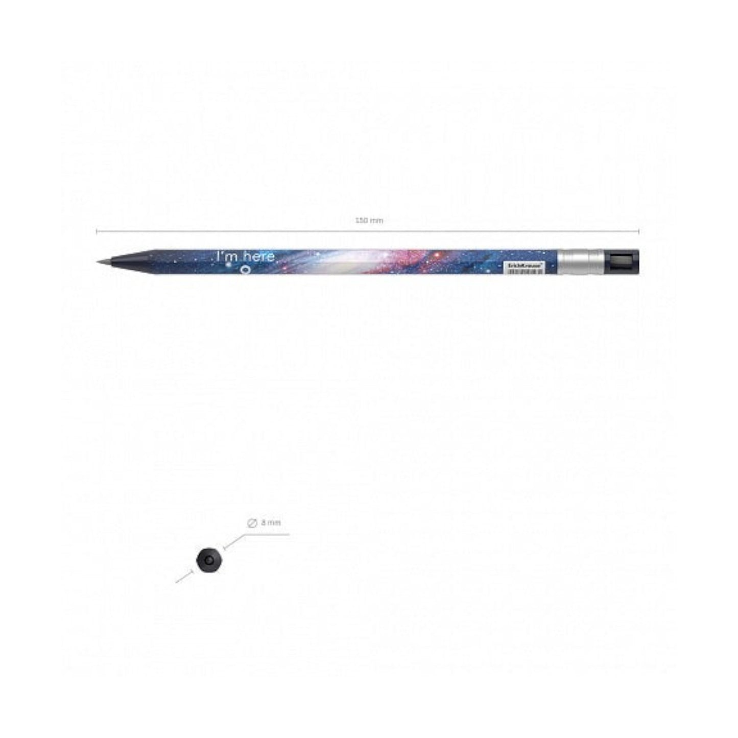 Erich Krause Screw Mechanical Pencil Touch Space Assorted Colors 0.2 mm HB + Sharpener Model 078378