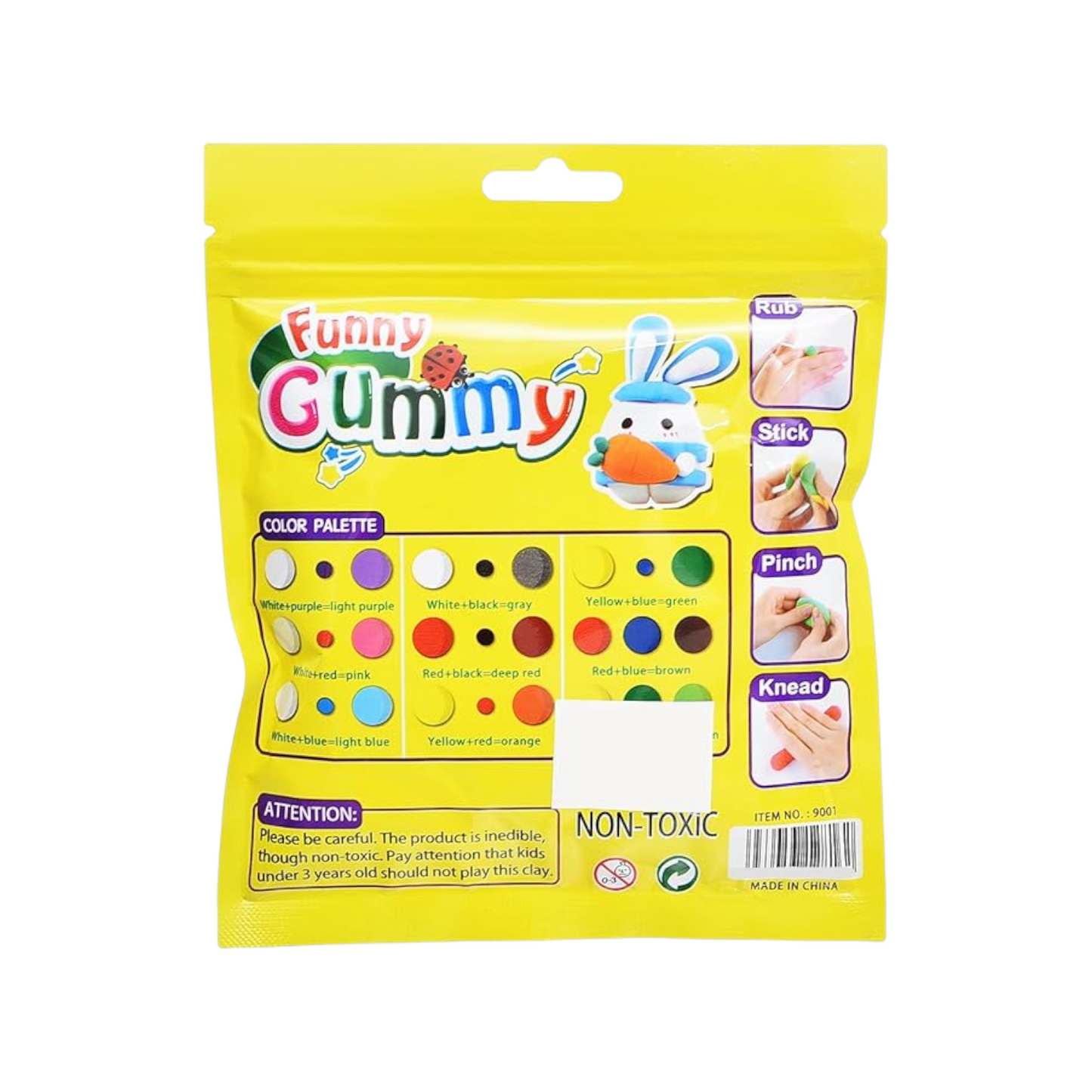 Soft flexible Clay for Playing Moldable 60gm in Resealable Bag