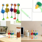 Vibrant Ostrich Themed Pens
