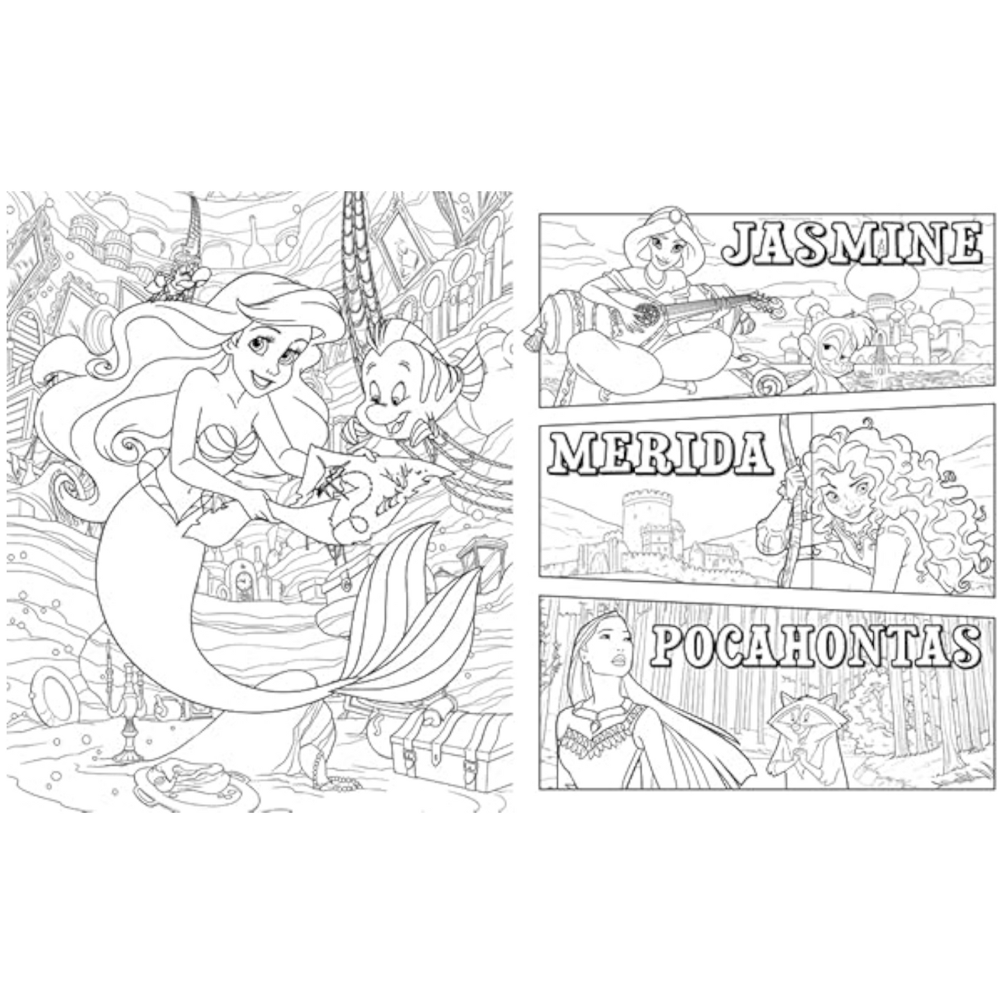 Autumn Disney Princess: Mega Colouring Paperback – Big Book,
