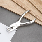 Elite Stationery House silver Deli 114 single-hole puncher with a durable metal plier-style design