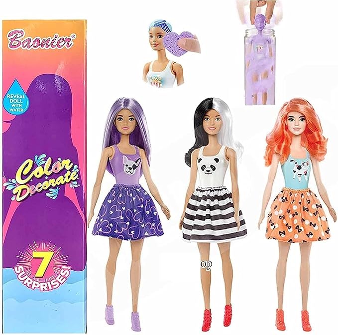 Color Reveal Doll with 7 Surprises  4 Mystery Bags