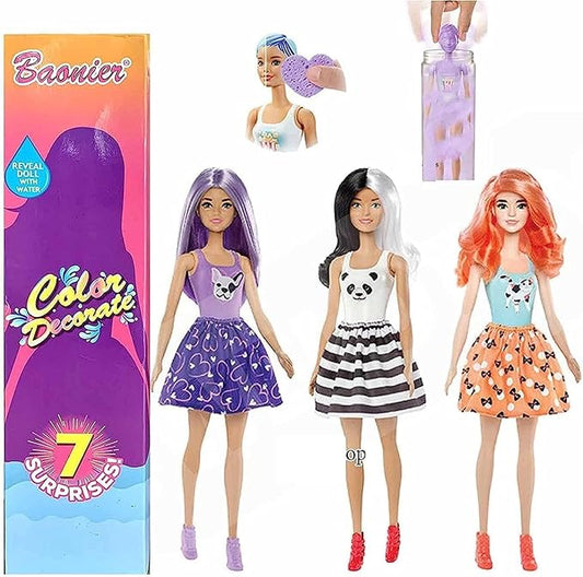 Color Reveal Doll with 7 Surprises  4 Mystery Bags