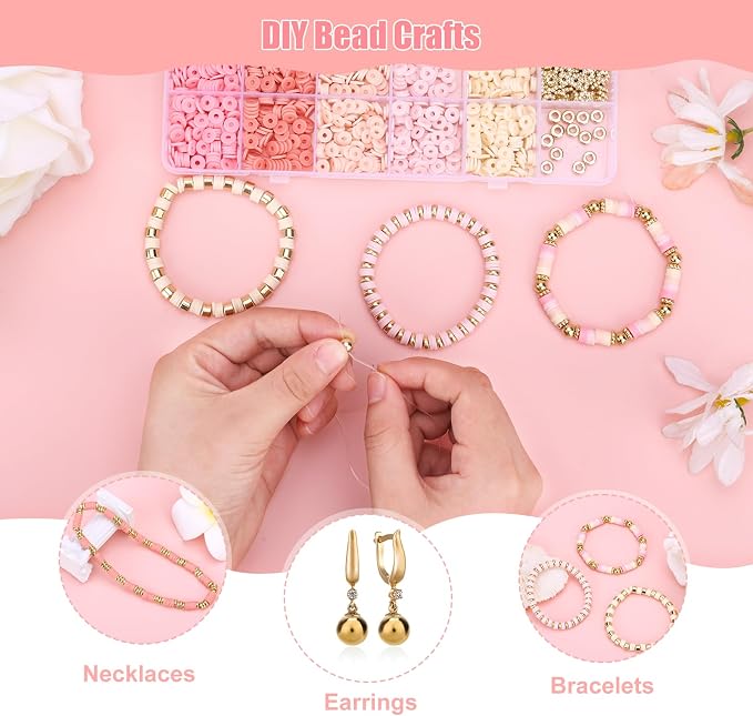 2780pcs Beads Bracelet Making Kit, Spacer Beads with Storage Box