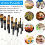 Paintbrushes White Wooden Handle Paint Brush Set (A6075Z)