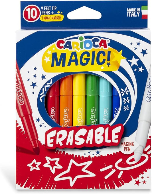 Carioca 43182 High Quality Magic Ink Pen Set Of 10 Pcs. - Multi Color