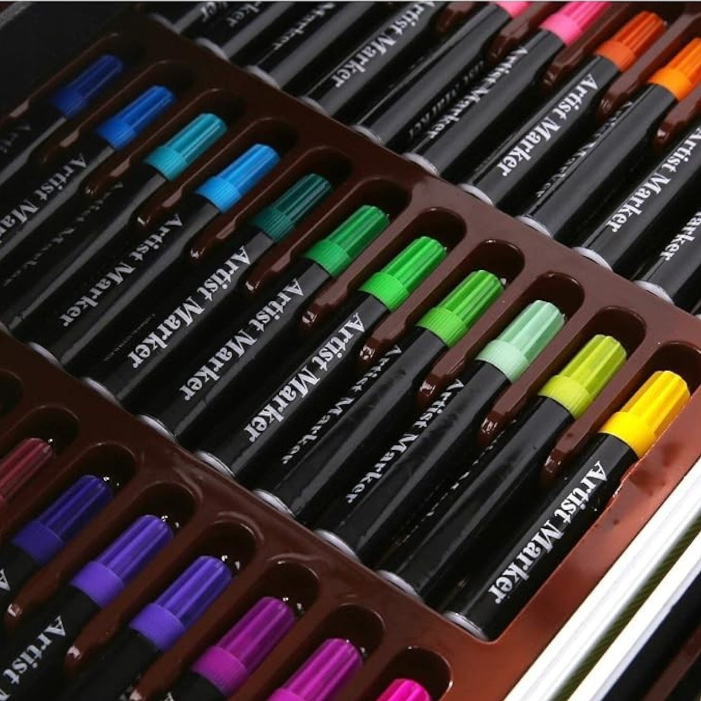 Art Set 145pcs, Art Supplies Set, Drawing Supplies with Portable Aluminum Case Art Kit