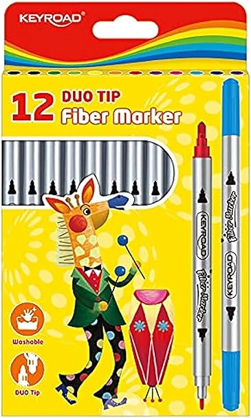 Keyroad 12 Colors Double Tip Fiber Marker/color box