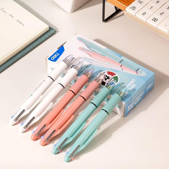 Deli EQ181 Macron 4-in-1 1.0 mm Bullet Tip Ball Point Pen Multicolor - 1 Pen