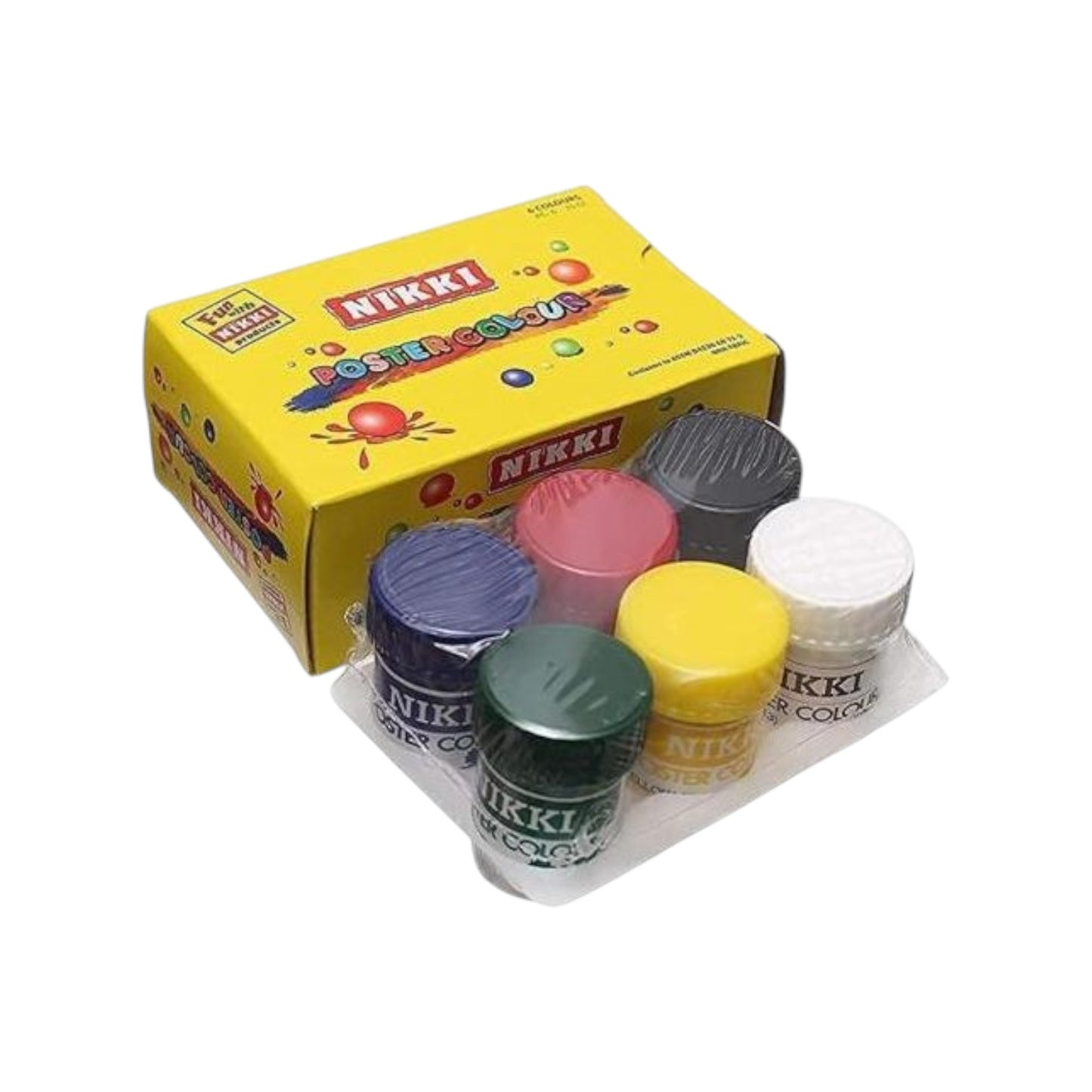 Nikki Poster Colors set Box of 6/12 Vibrant Colors
