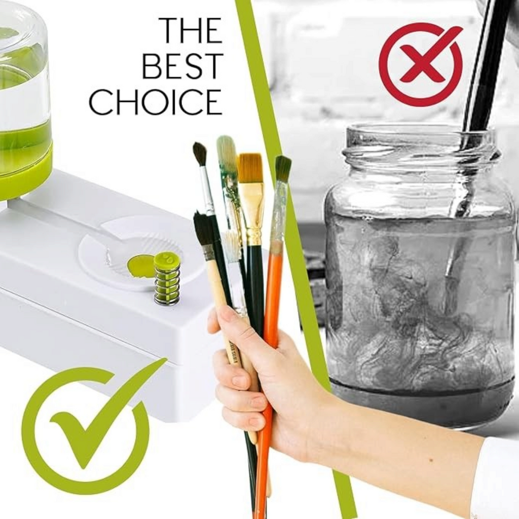 Elite Stationery House portable paint brush rinser with fresh water cycle for watercolor and acrylic art brushes