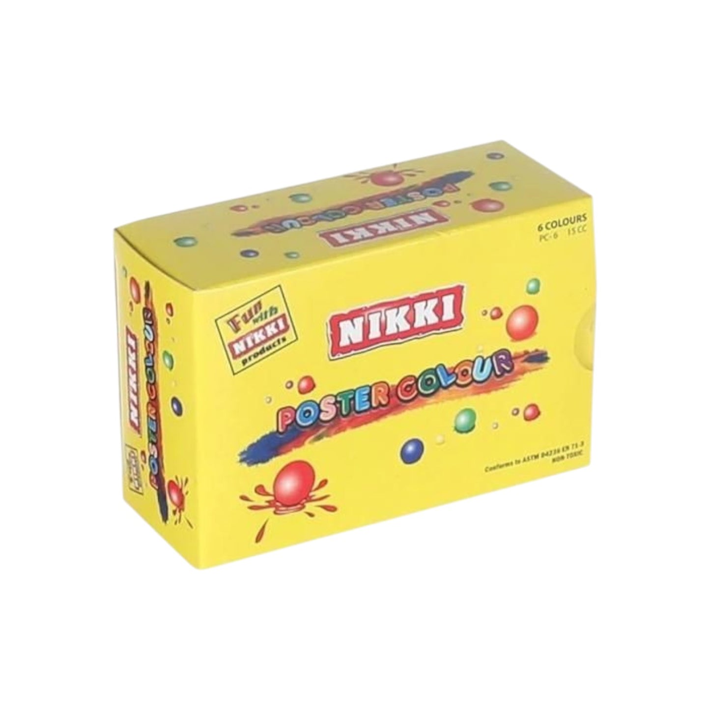 Nikki Poster Colors set Box of 6/12 Vibrant Colors