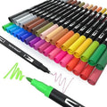 Dual Brush Pen Set, 36 Colours Brush Pens with Two Tips
