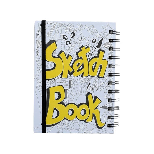 B6 Sketch Book Spiral Bound 50 Sheets 200gsm White Off White Paper