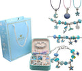Charm Bracelets 35 pcs Making Kit for Girl, Jewelry Making kit with Jewelry Box