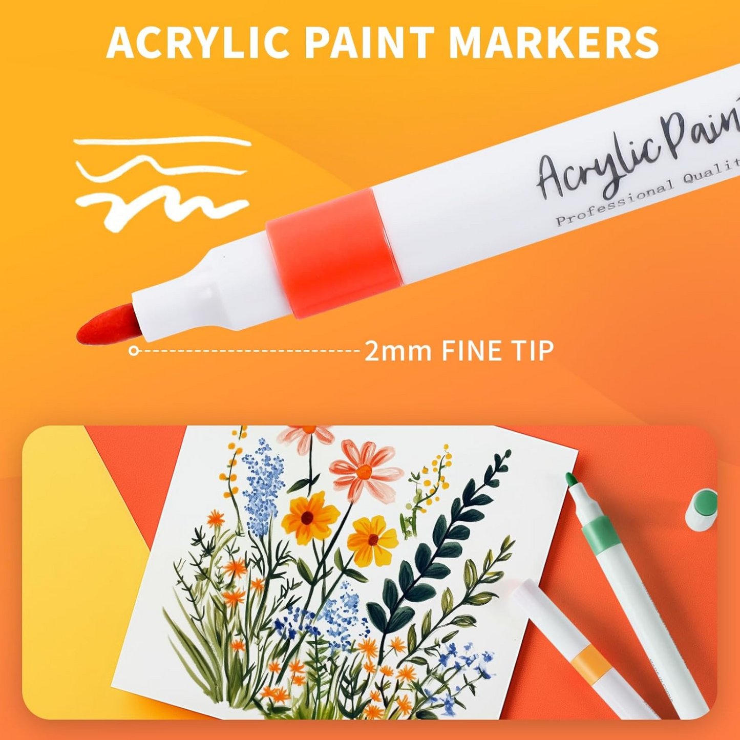 24 Colors Acrylic Paint Markers