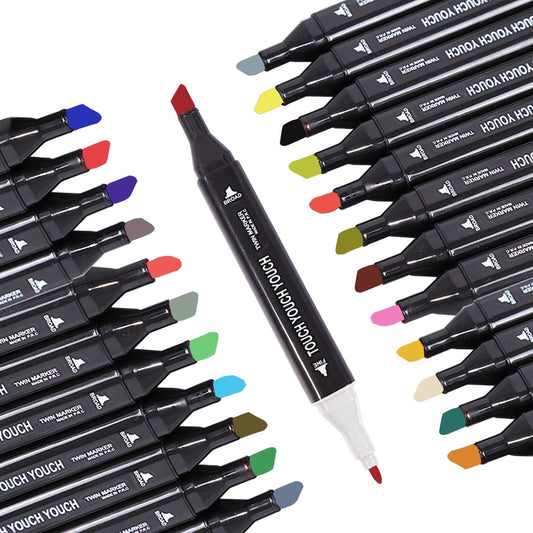 Textile Marker Pens, Machine Washable Textile Markers, 24 Colors