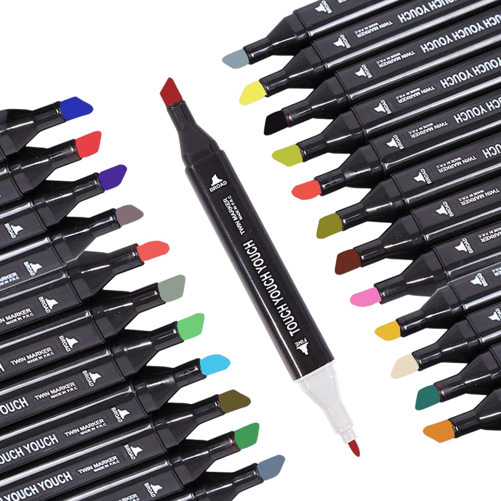 Textile Marker Pens, Machine Washable Textile Markers, 24 Colors