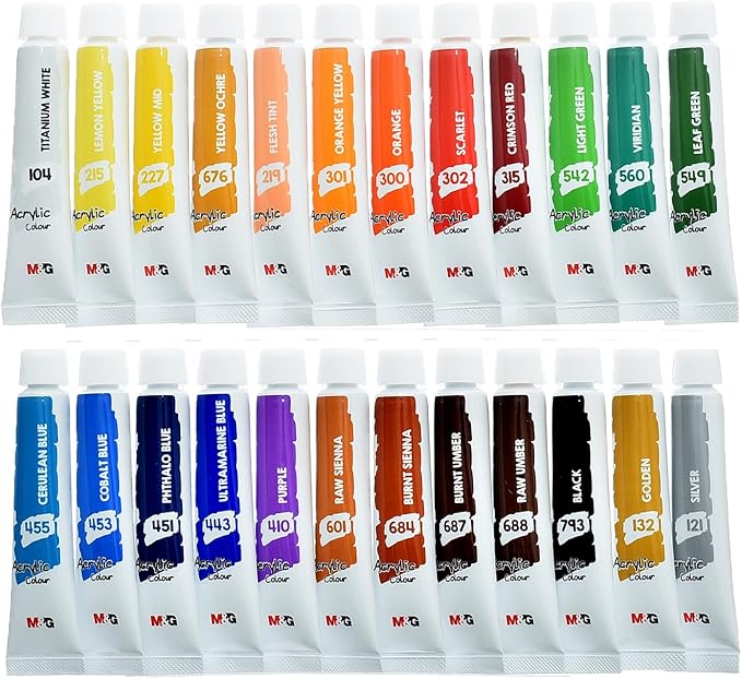 M&G Acrylic Paints 12 Ml - Set Of 24Pcs