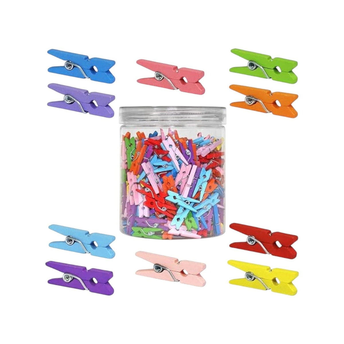 25pcs Mini Natural Wooden Clips Clothespins