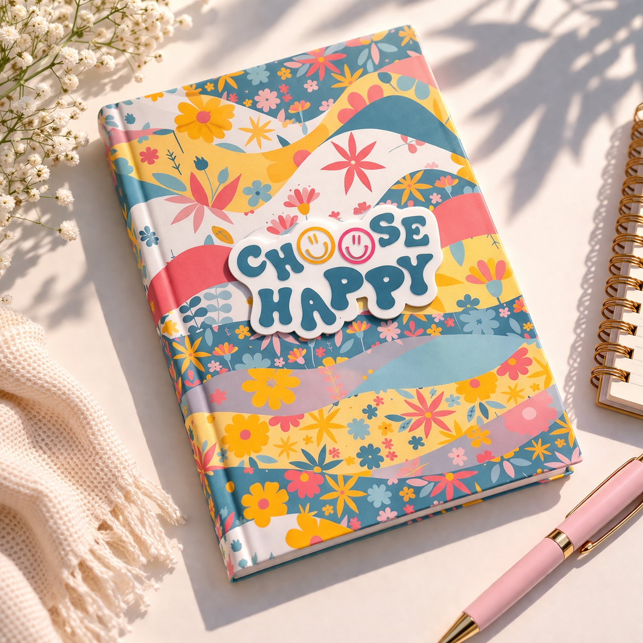 Hardcover Notebook A5, Cellophane sewing, 192 sheets, Model BE