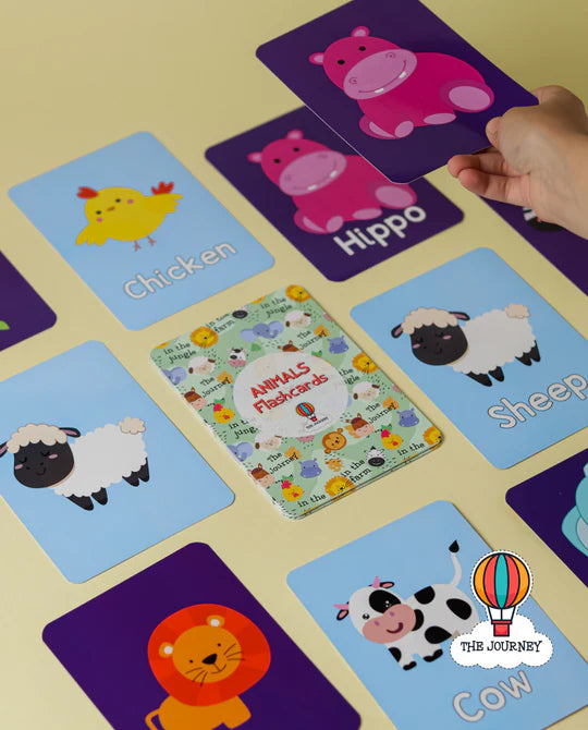 Animal Flashcards Set (4 Languages)