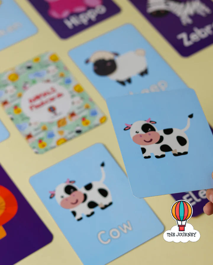 Animal Flashcards Set (4 Languages)