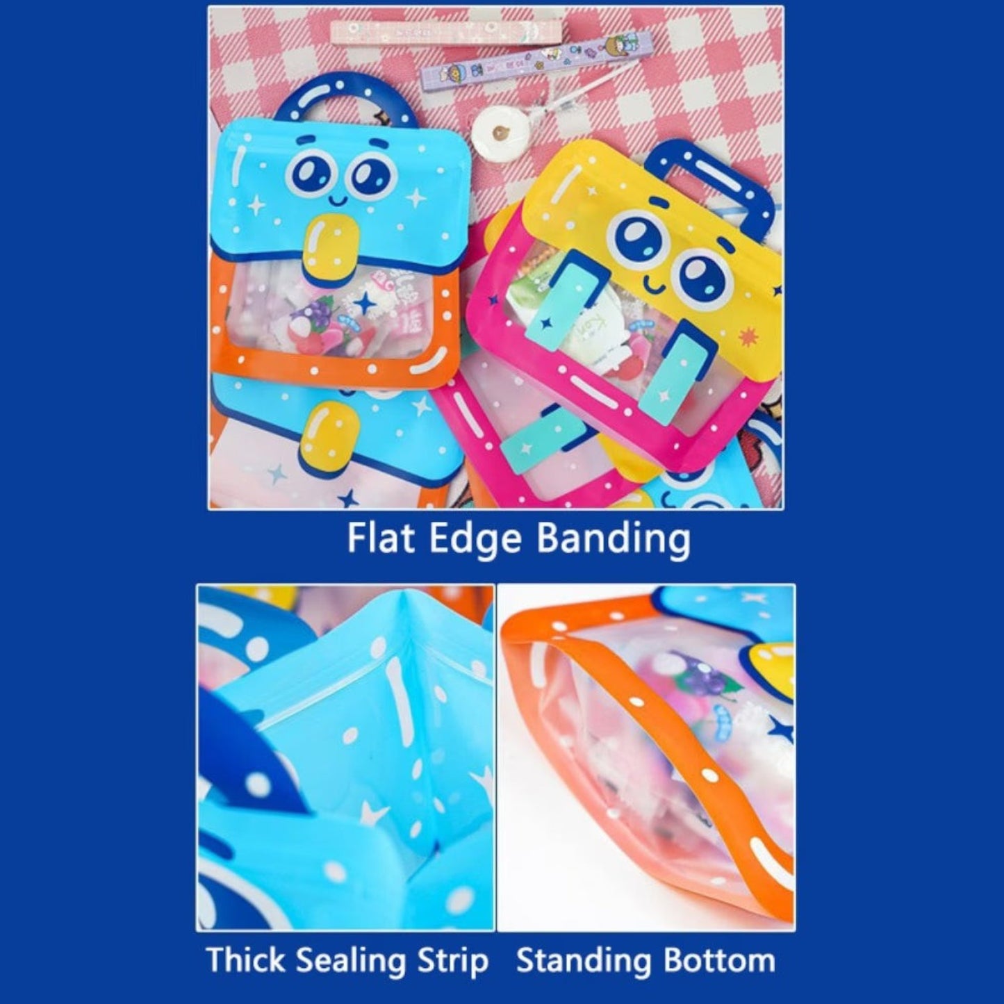 Cute Cartoon Face Goodie Bags with Handles