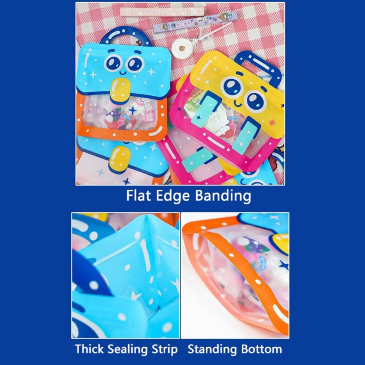 Cute Cartoon Face Goodie Bags with Handles- 1 Piece