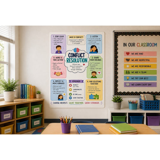 Conflict Resolution Classroom Poster