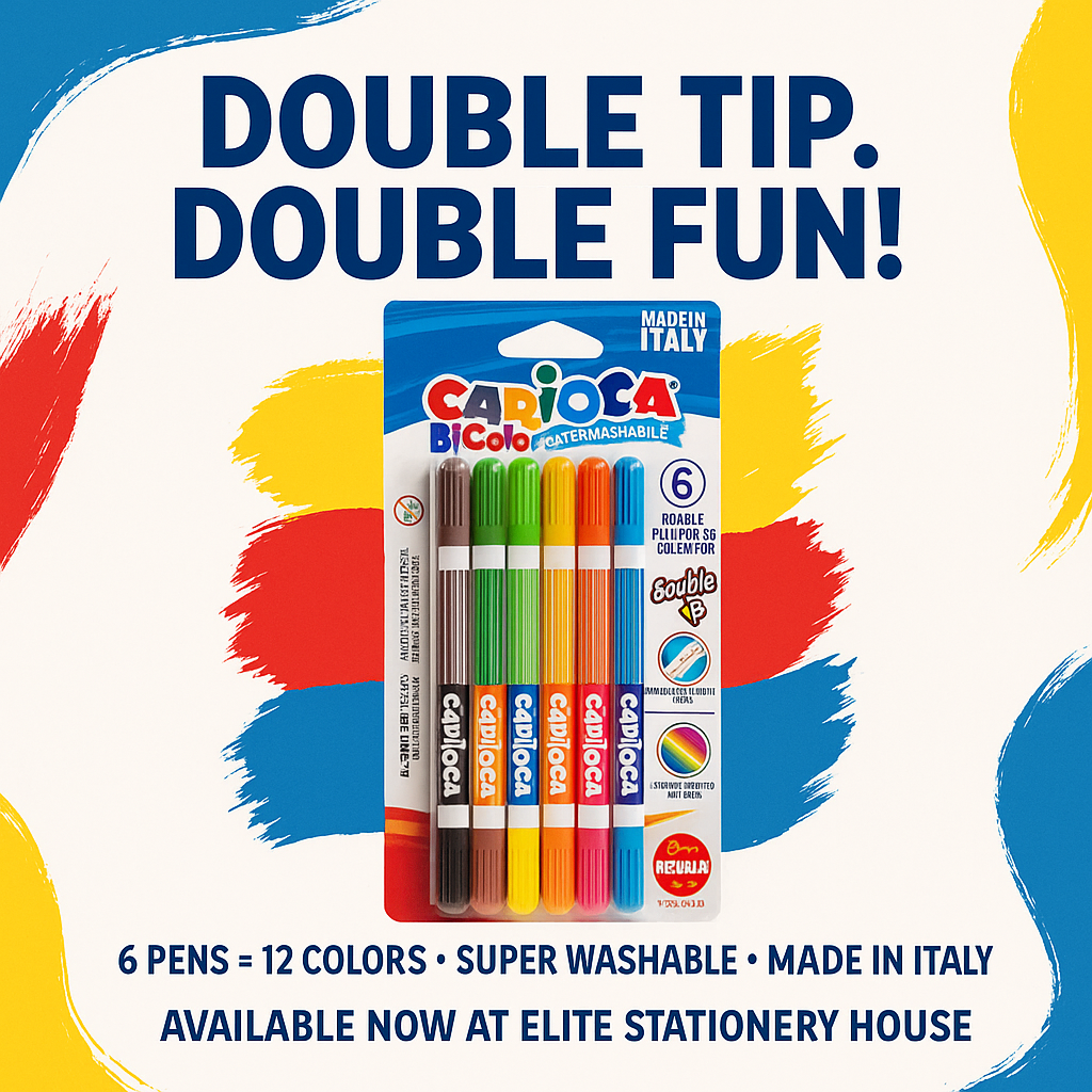 Felt Tip Pens BiColor - 6 Pcs - Double Sided