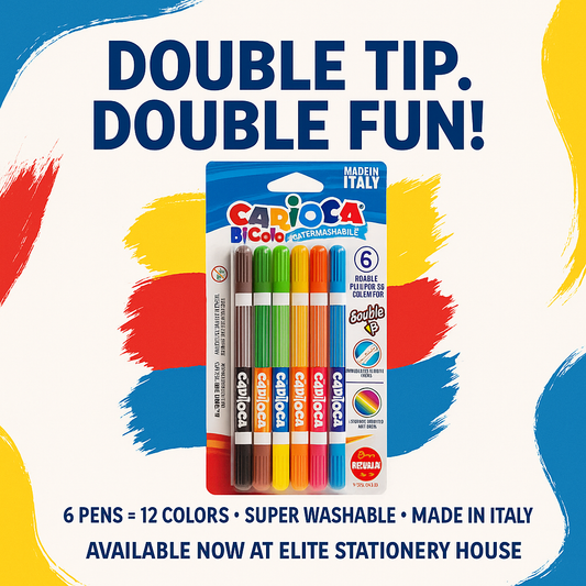 Felt Tip Pens BiColor - 6 Pcs - Double Sided