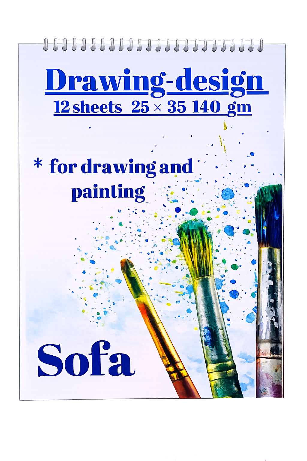 Drawing & Design Colored Sketchbook – 25 × 35 cm