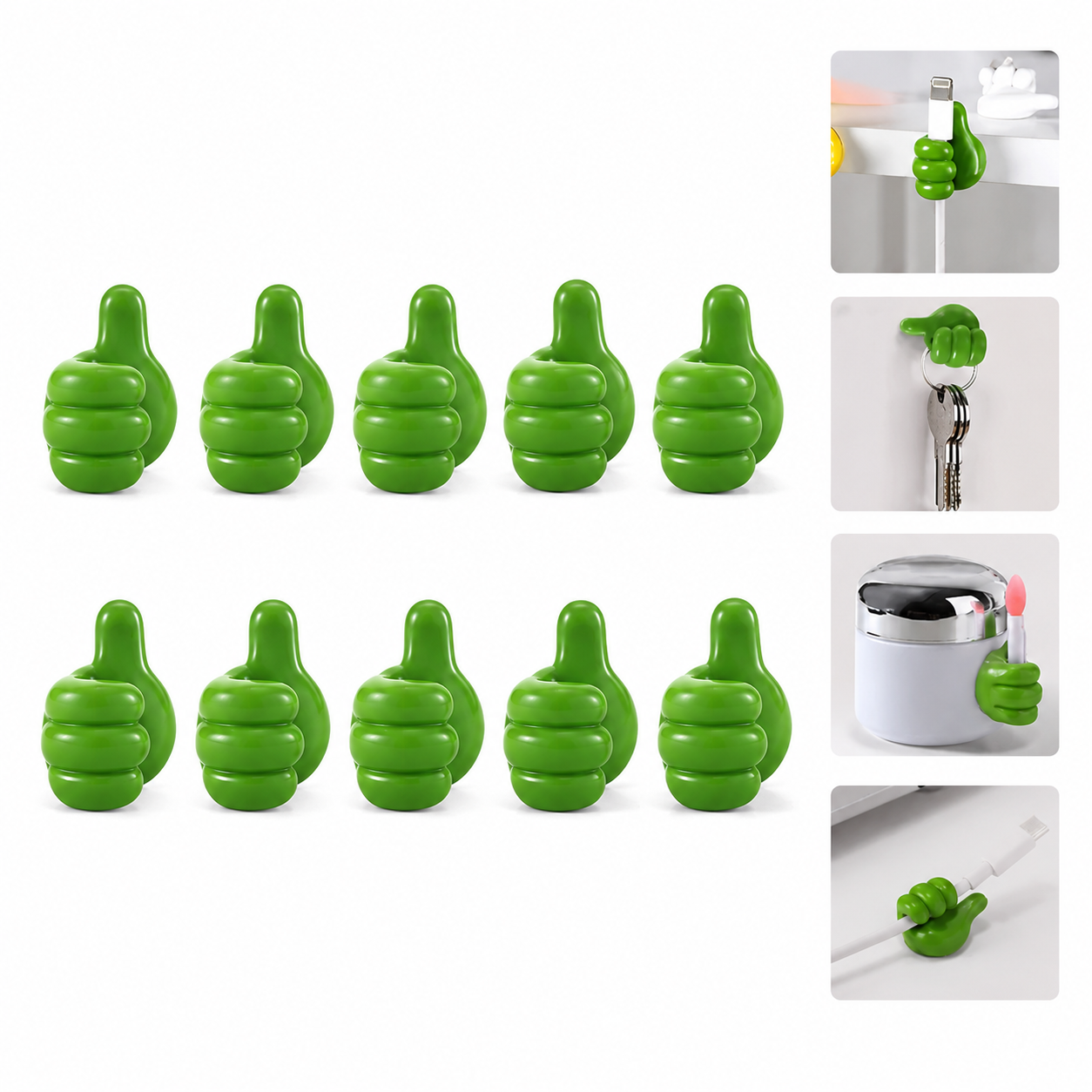 10 Pcs Thumb Shape Key Hooks