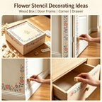 6pcs of Minimalist One Stroke  Floral Line Decoration Combination Templates, (Copy)