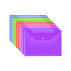Elite Stationery House Simba envelope file folders in assorted translucent plastic colours with button closure