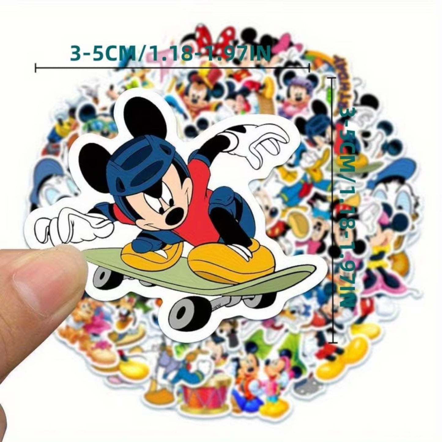 25 Vinyl Stickers -  Official Disney Mickey Mouse Series