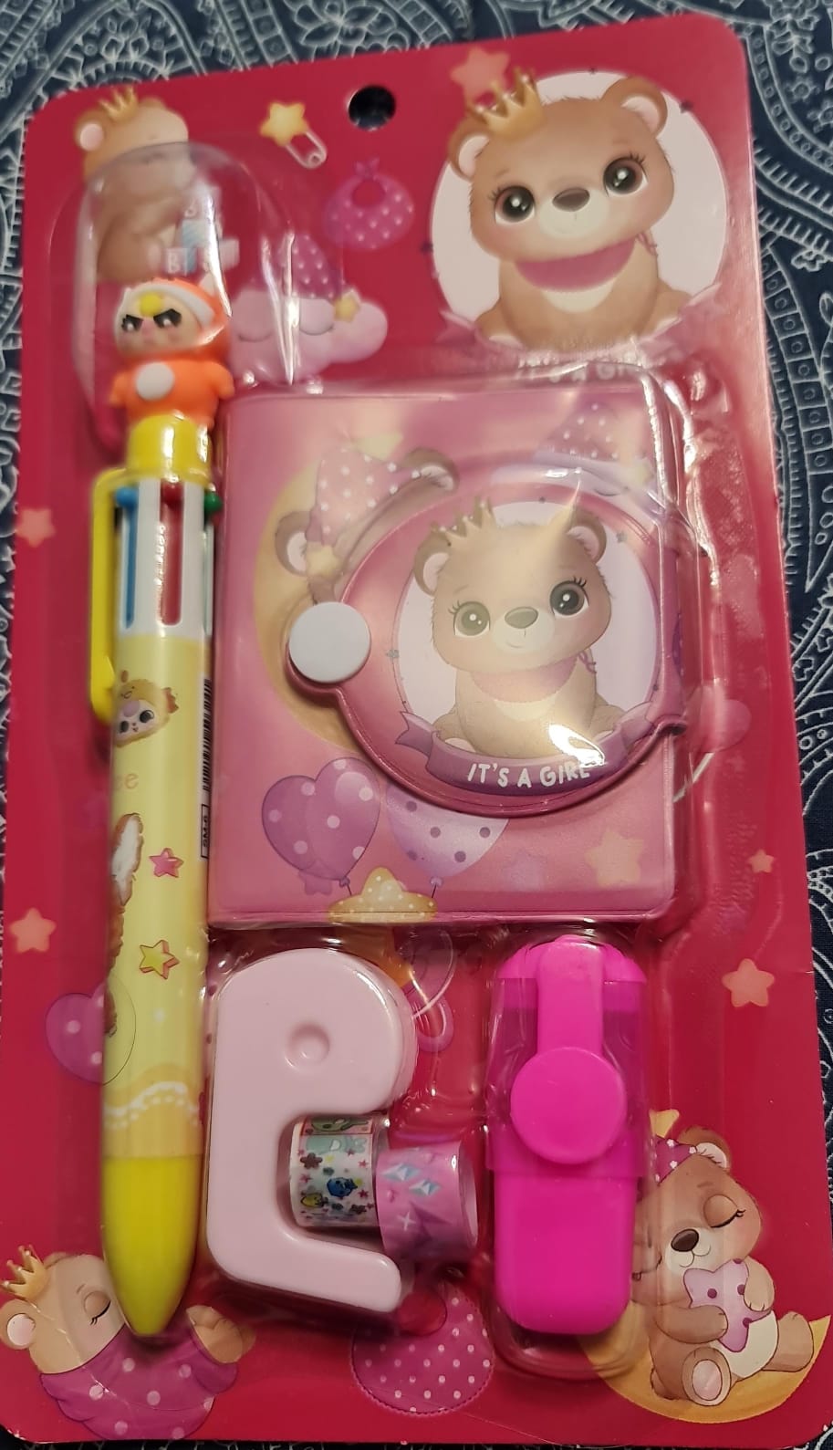 4-Color Pen Notebook - Washi Tape Dispenser - Washi Tape - Highlighter  Set