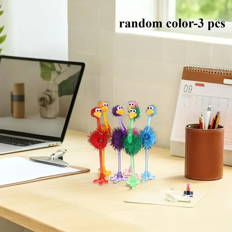 Vibrant Ostrich Themed Pens