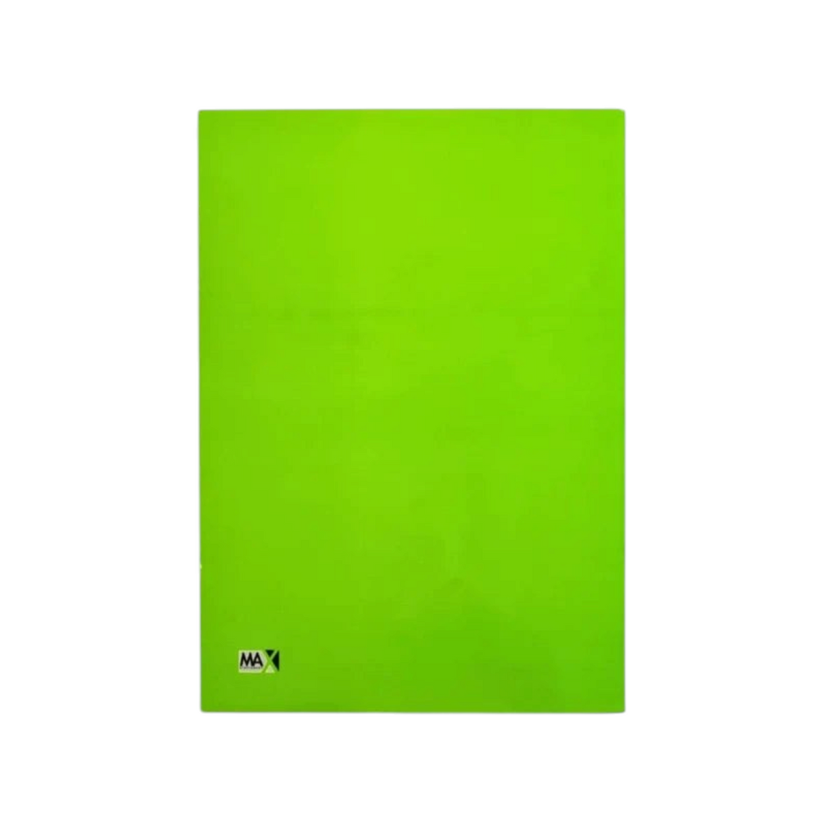Elite Stationery House A4 stapled notebook with a bright lime green pastel cover and 80 lined sheets