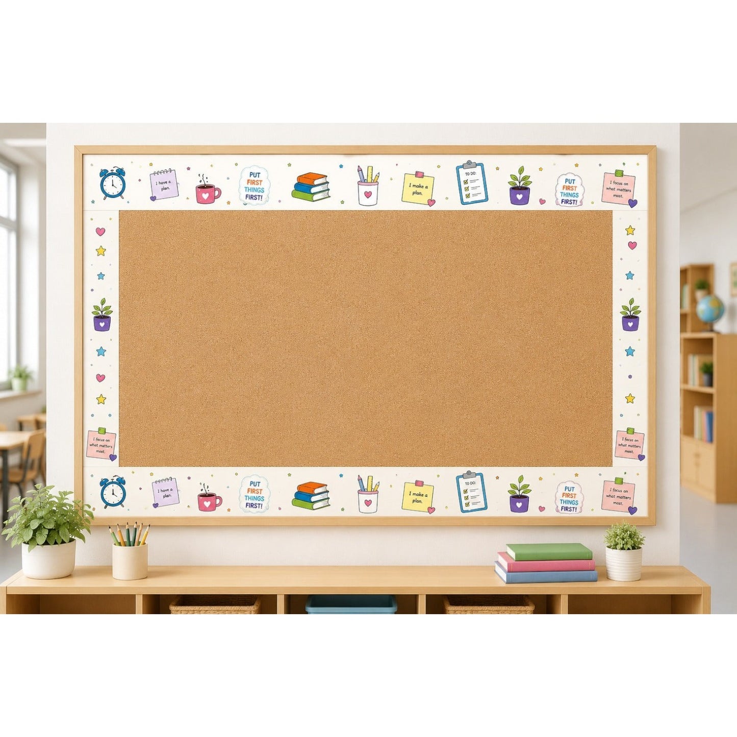 Put First Things First Bulletin Board Border – Inspired by The 7 Habits of Happy Kids - Pack of 12 ( 8 m )
