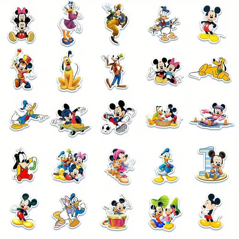25 Vinyl Stickers -  Official Disney Mickey Mouse Series