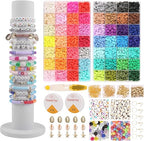 Clay Beads Bracelet Making Kit, 14610pc Set in 56 Colors
