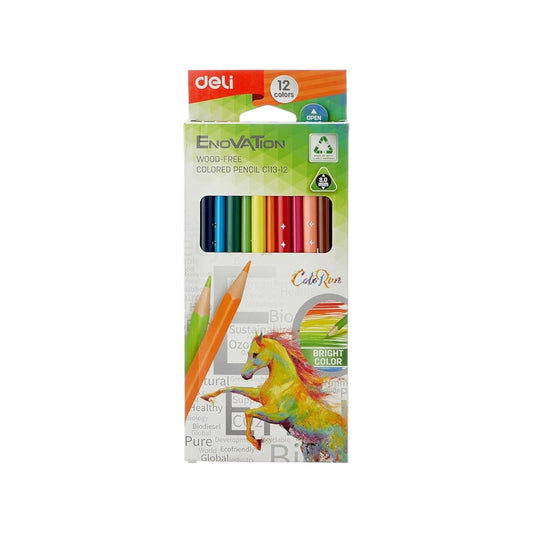 Deli Wood Color Box, Set of 12/24 Colors, Multi Color C113-12