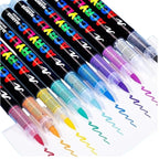 48 Set of Soft Brush Tip Acrylic Markers, Quick-Drying Waterproof