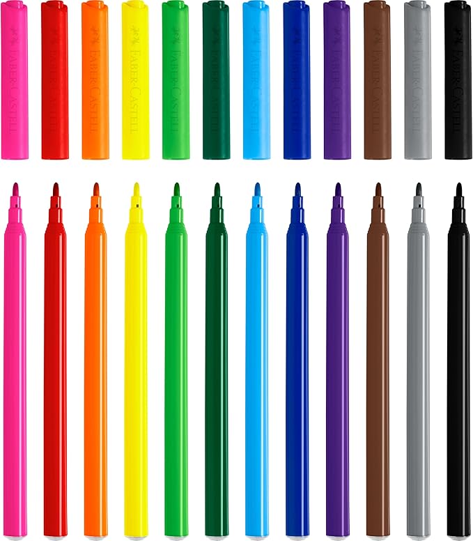 12 Fibre-Tip Colour Markers
