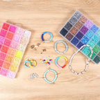 Clay Beads Bracelet Making Kit, 14610pc Set in 56 Colors