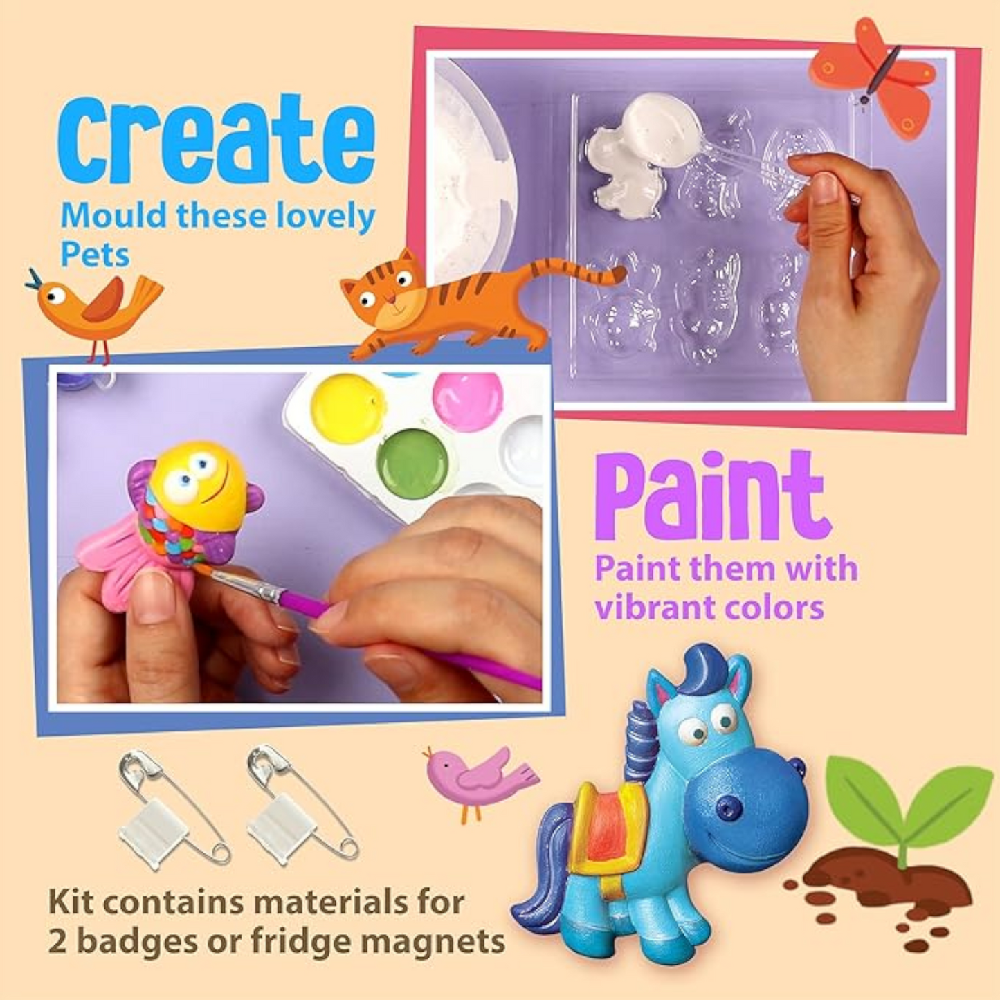 4M - Mould & Paint - Cute Pets 3539