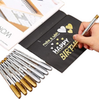 MYARTOOL Metallic Marker Pens, Gold Metallic Permanent Markers